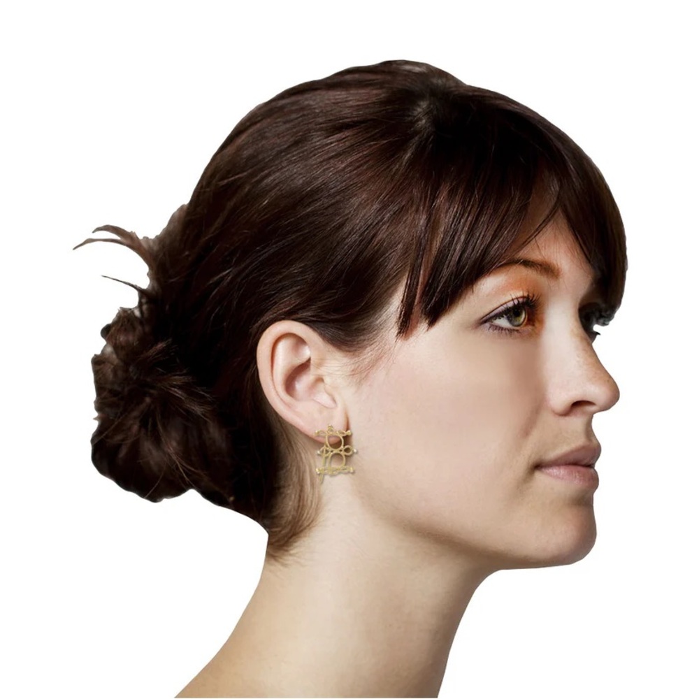 ON SALE! Christina Soubli, Twist Jewelry,Seattle.18K looped diamond Hoops - Picture 3 of 8